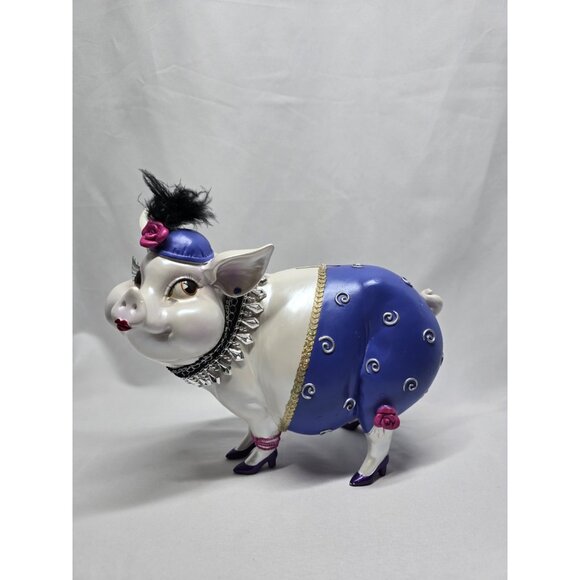 Novelty Sassy Pig Diva Piggy Bank- VTG 90s- Read Description - Picture 1 of 16